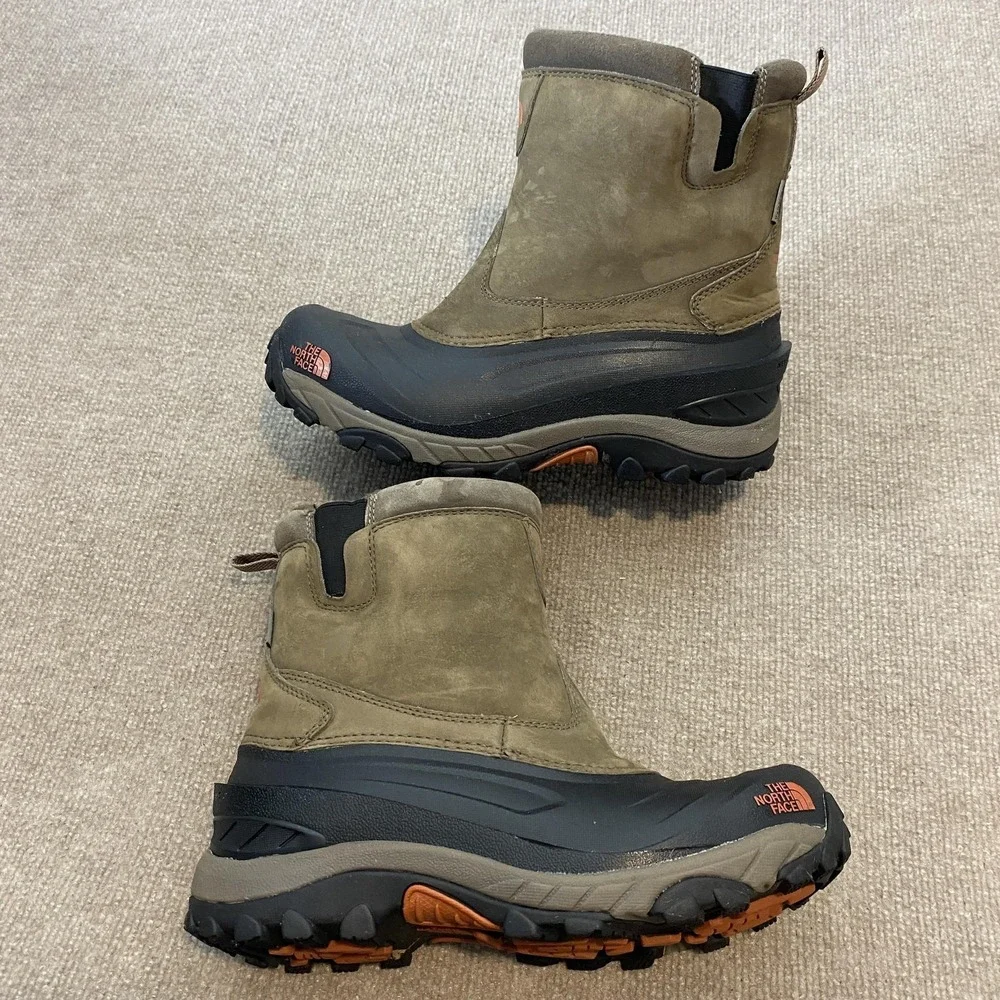 The North Face Snow‎ Boots Mens Size 10 Brown Nubuck Waterproof Insulated Ankle